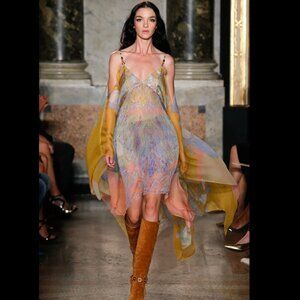 (SOLD) EMILIO PUCCI SS 2015 Psychedelic Print Silk Mini Dress (US 8)